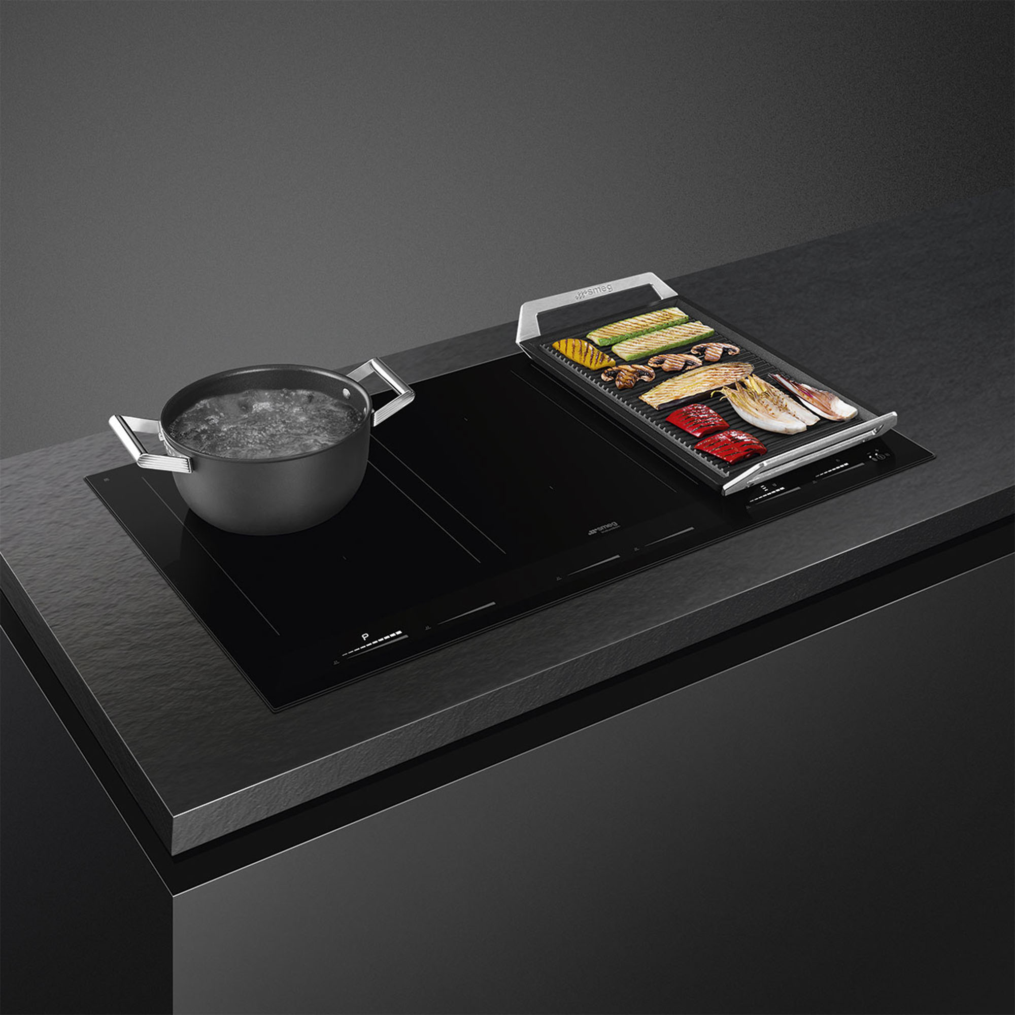 Smeg Linea 90cm Induction Cooktop Black SIM1963D Signature Appliances