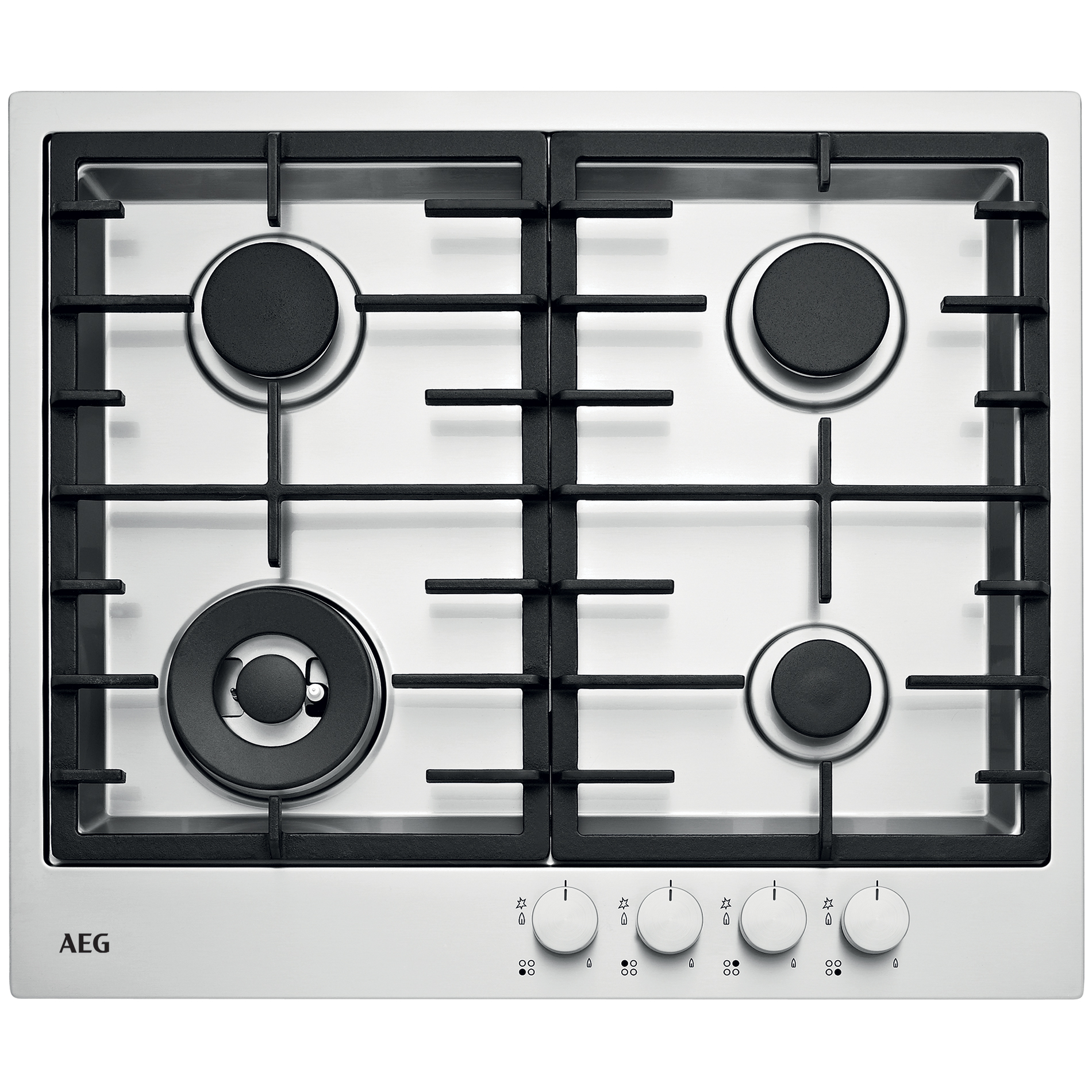 AEG 60cm 4 Burner Stainless Steel Gas Cooktop HG60FXA Signature