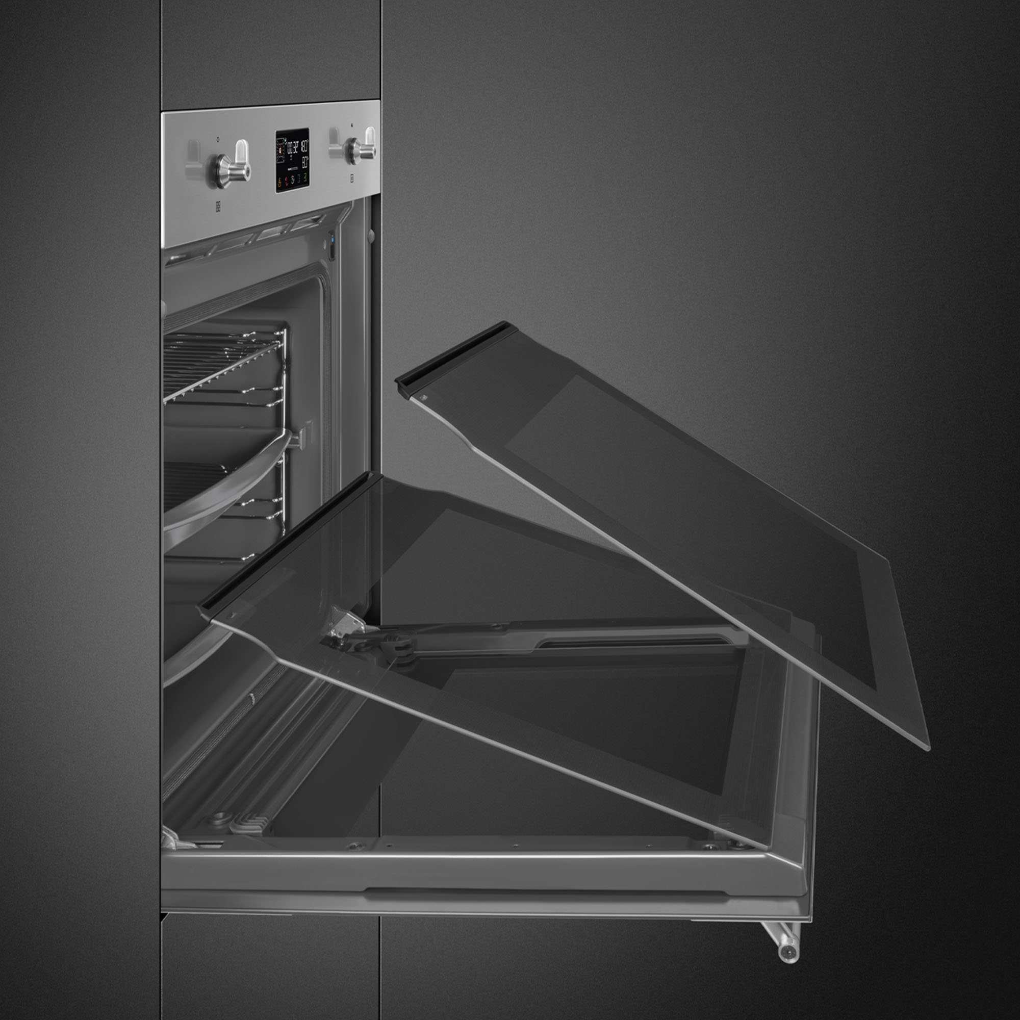 60cm Classic Pyrolytic Steam Oven with Probe Stainless Steel