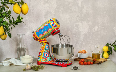 Smeg Dolce Gabbana 50s Retro Style Stand Mixer SMF03DGAU