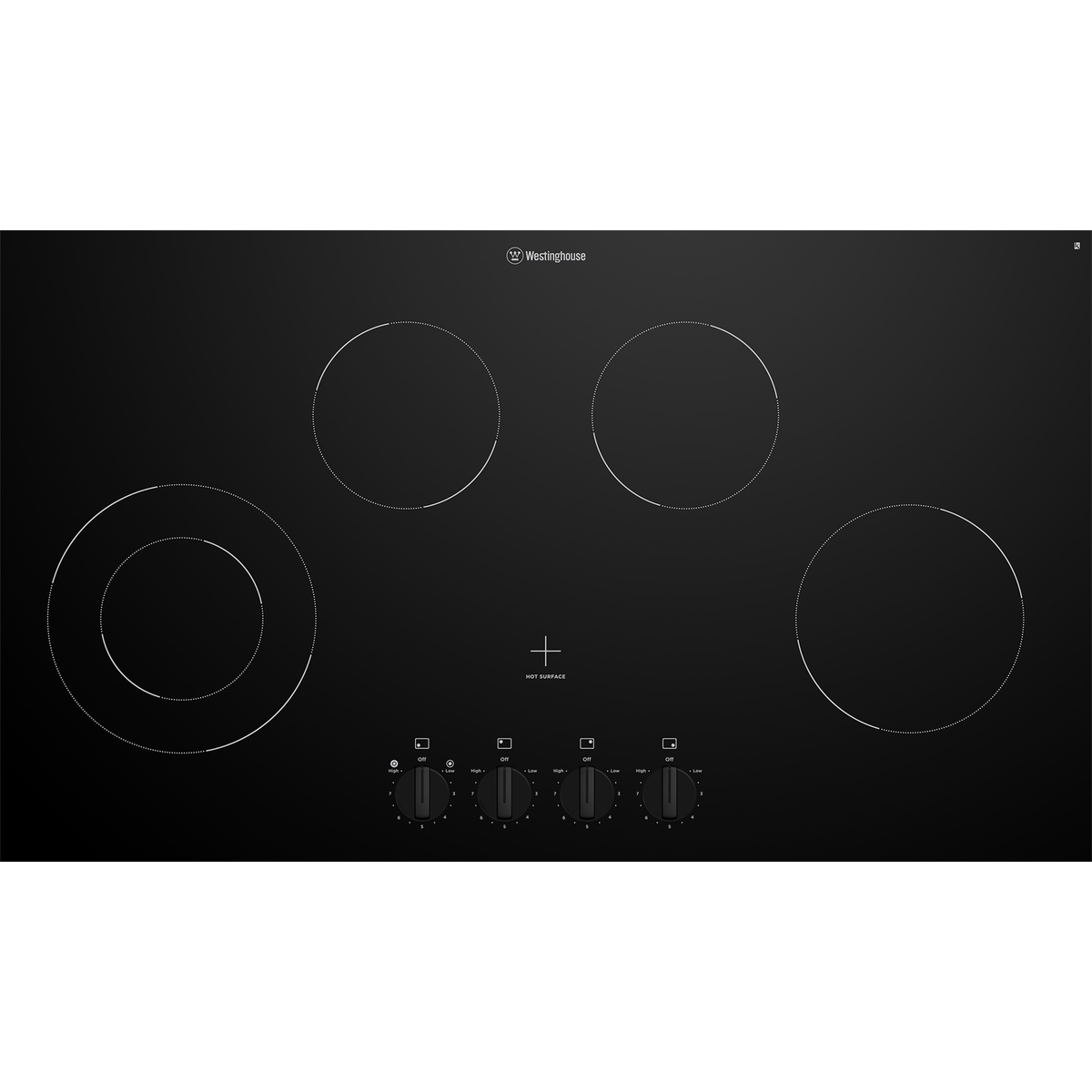 Westinghouse 90cm 4 Zone Ceramic Cooktop WHC942BC Signature Appliances