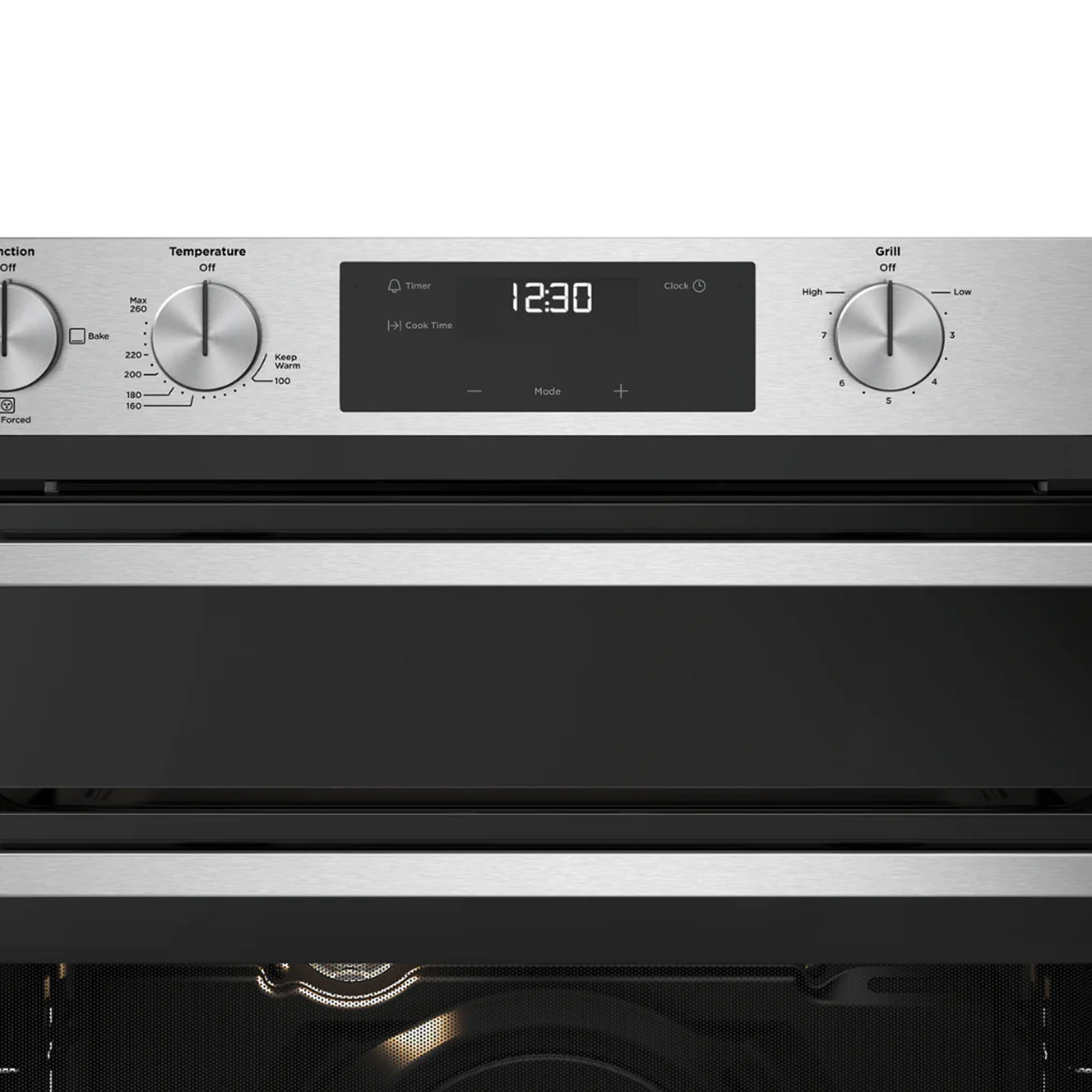 60cm multifunction 3 stainless steel underbench fan forced gas oven