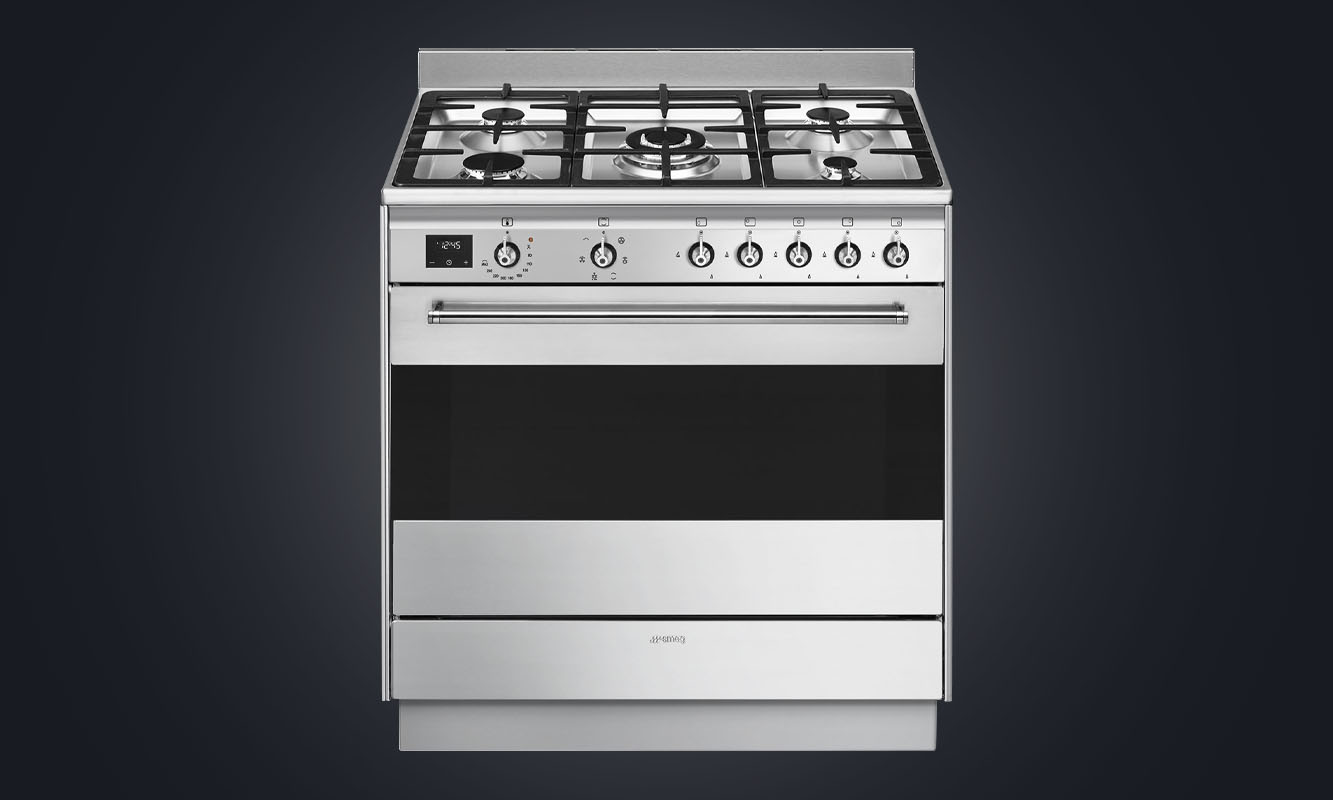 Smeg 90cm Classic Dual Fuel Freestanding Cooker Stainless Steel FS9606XS1 Signature Appliances