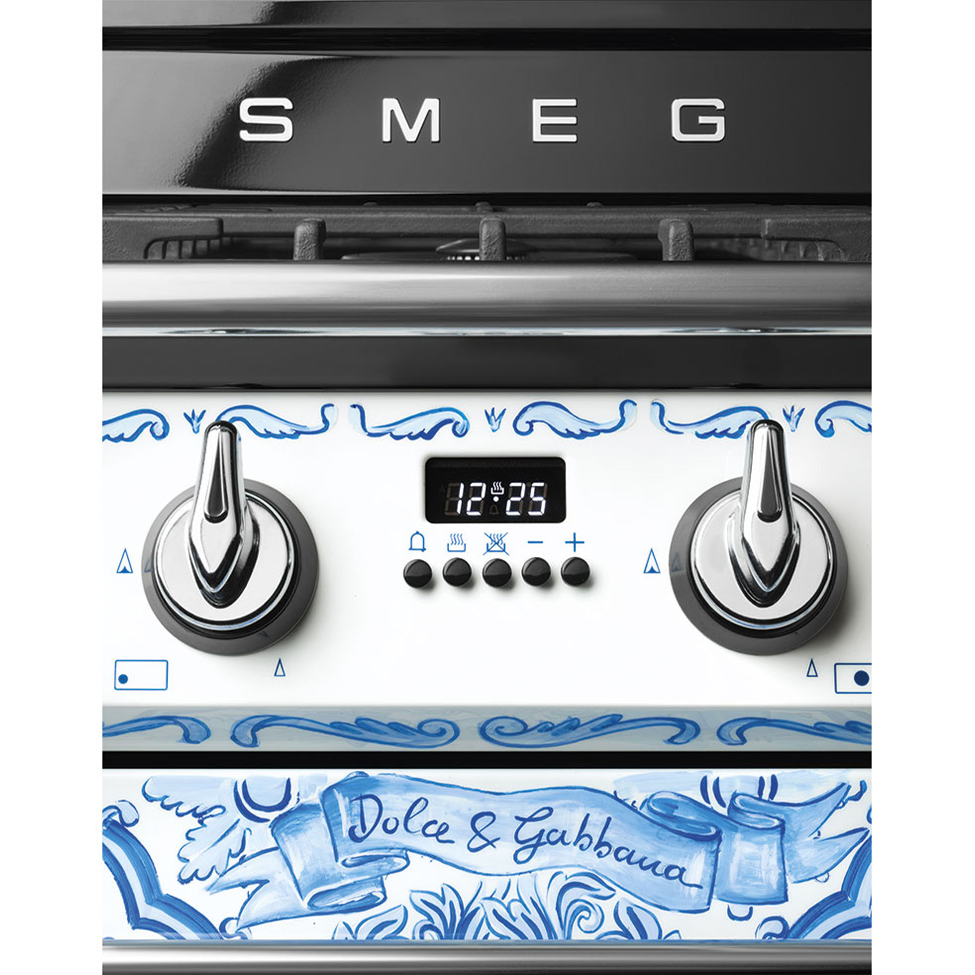 Smeg 90cm Dolce & Gabbana Divina Cucina Freestanding Dual Fuel Oven