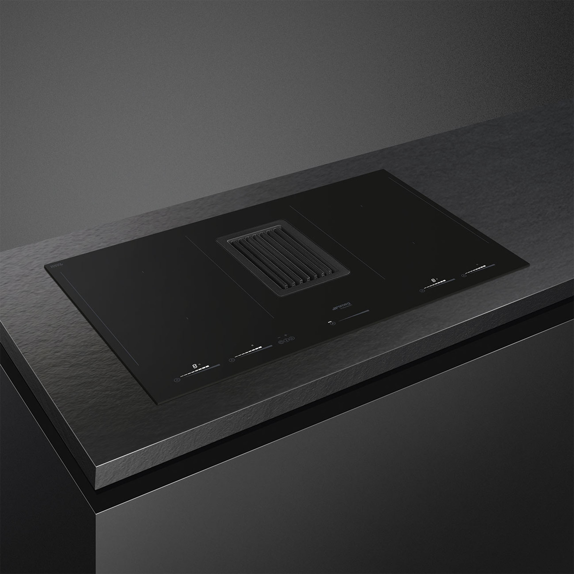 Smeg 80cm Linea Integrated Hood Induction Cooktop HOBD682D1 Signature