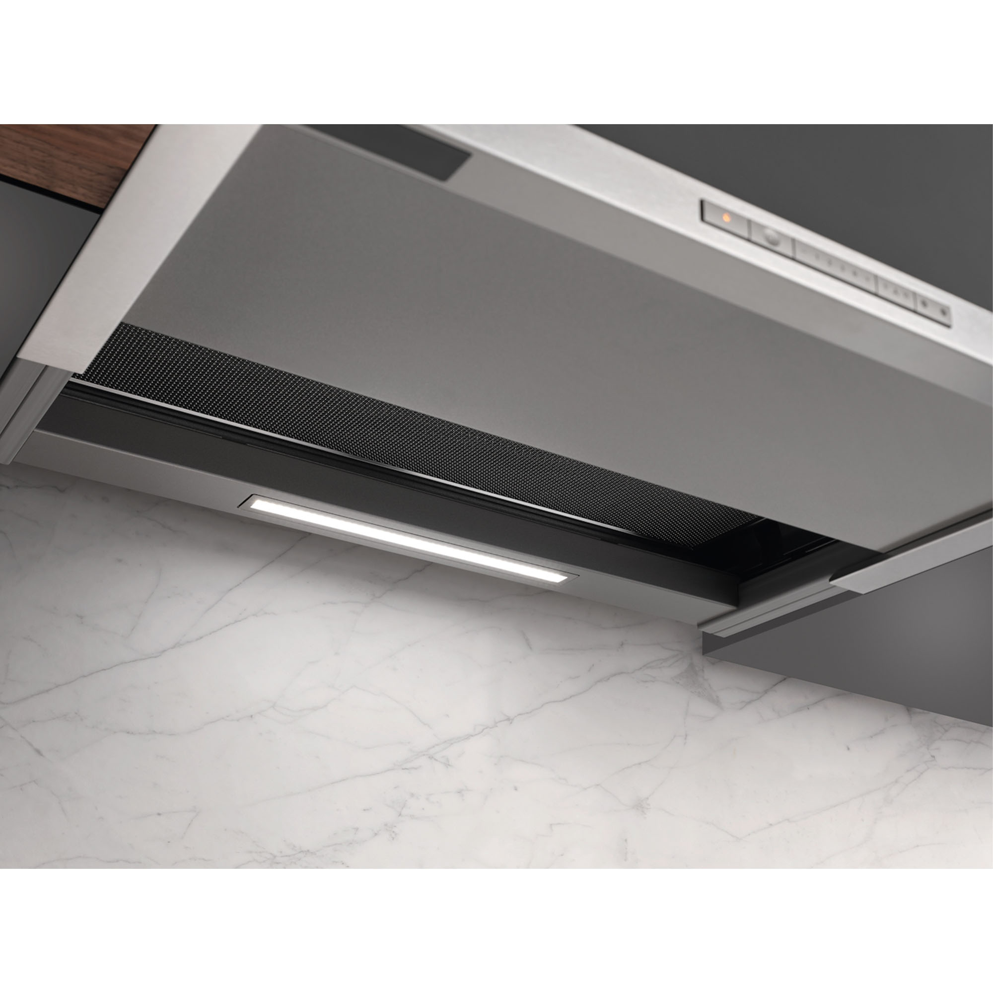 Miele 60 cm Slimline Slideout Rangehood, Conctivity Stainless Steel