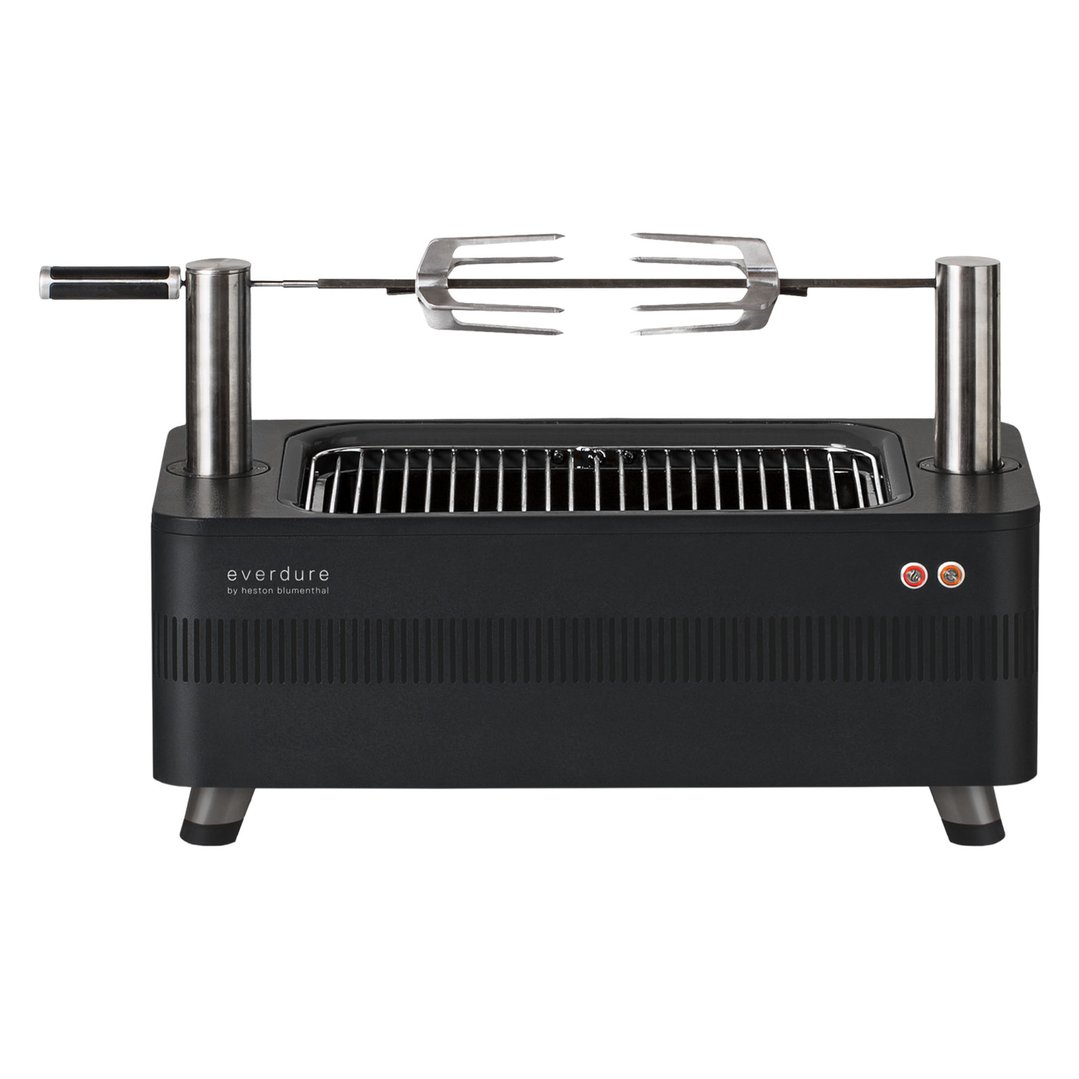Everdure FUSION™ Electric Ignition Charcoal Barbeque with Pedestal (Black) HBCE1BSB