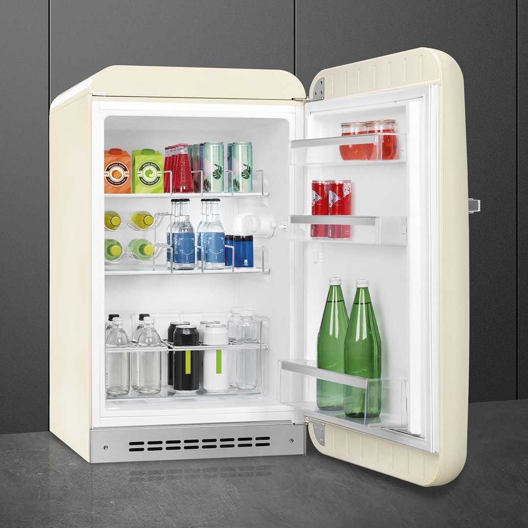 Smeg FAB 10 50's Style Retro Refrigerator, Happy Bar, Right Hand - Cream FAB10HRCR5AU