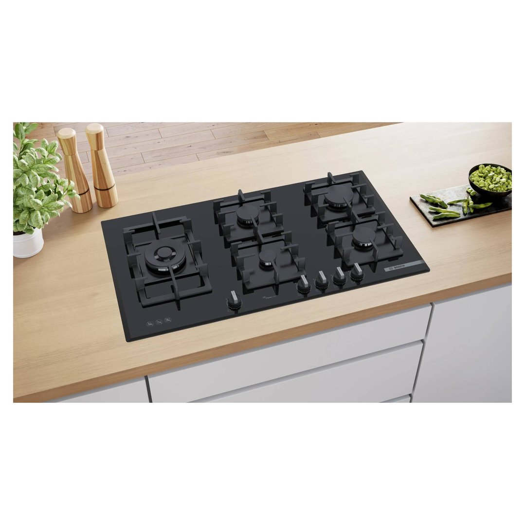 Bosch Series 6 Gas cooktop 90 cm Tempered Glass, Black PPS9A6B91A