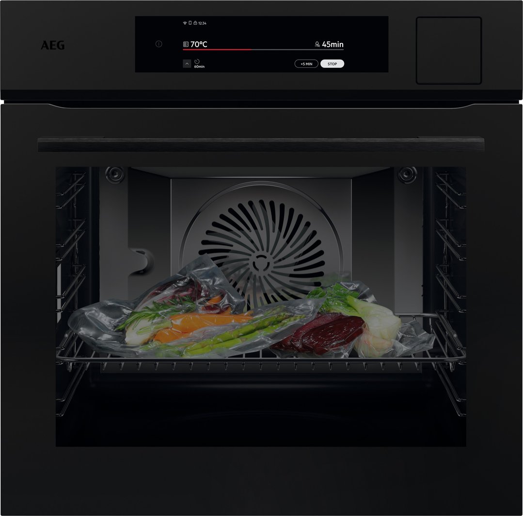 AEG 60cm Multifunction 25 Matte Black Steam Pro Full Steam Oven NBP9S83PAT