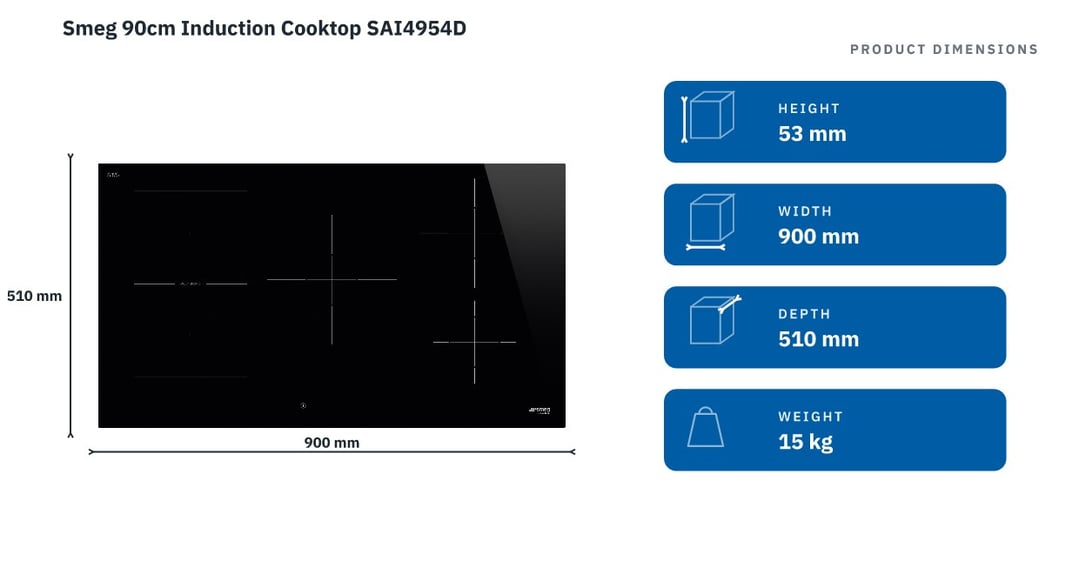 Smeg 90cm Induction Cooktop SAI4954D