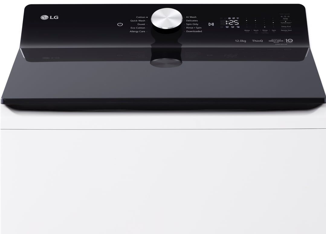 LG 12kg AI Top Load Washer - AI DD - White WTX5-12W