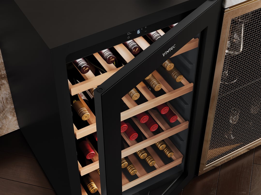 Vintec 35-Bottle Single Zone Wine Cabinet VWS830FCB-X