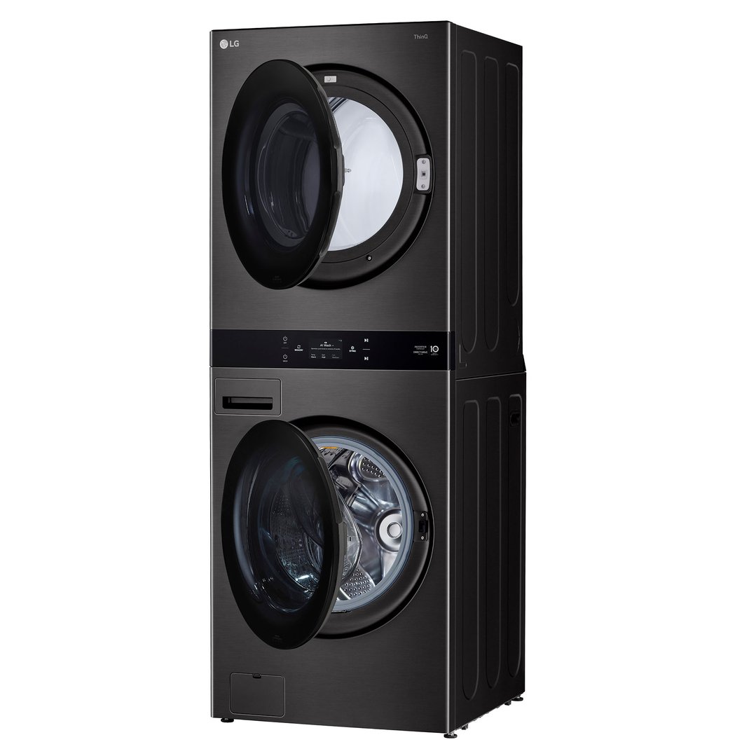 LG 19/10kg AI WashTower™ Stacked Washer Dryer Black WWT-1910B