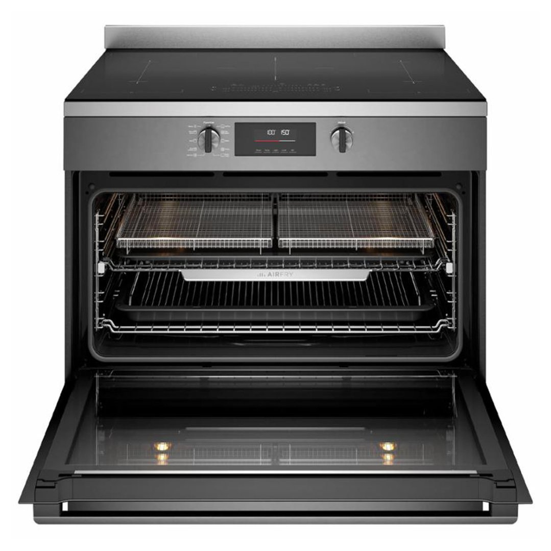 Westinghouse 90cm Electric Freestanding Oven with Air Fry, Dark Stainless Steel WFE9756DD