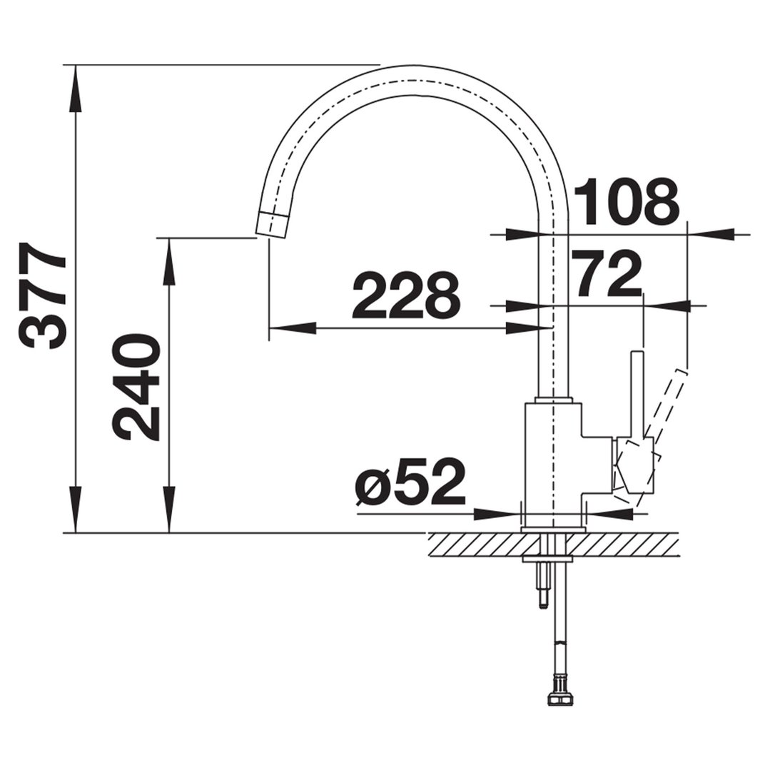 Blanco Single Lever High Arch Tap MIDAXLA