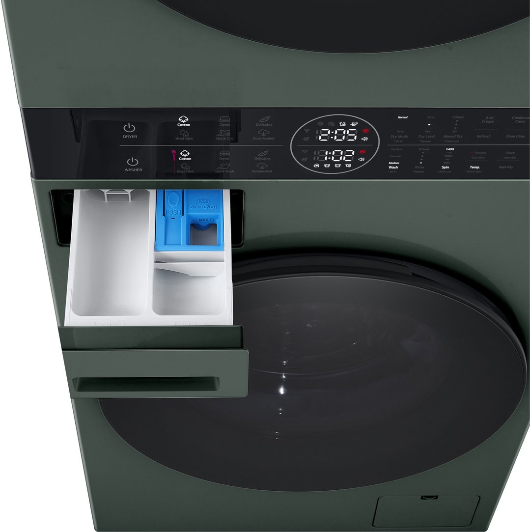 LG WashTower™ Compact All-In-One Stacked Washer Dryer - Forest Green WWT-1210FGX