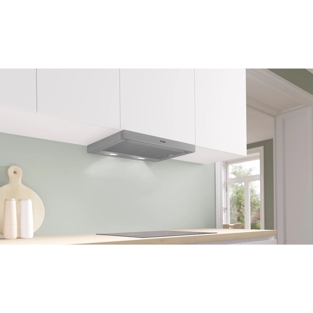 Bosch Series 2, 60cm Slideout Rangehood, Silver Metallic DFM064W55A