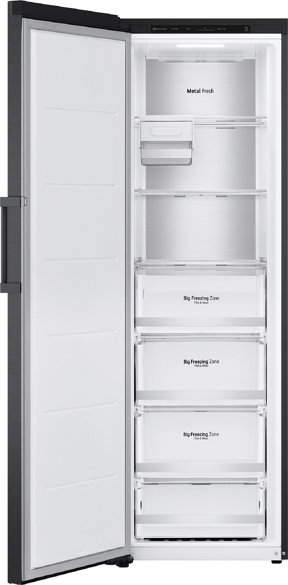 LG 324L Single door freezer in Matte Black GP-F324MBL