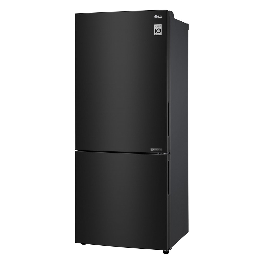 LG 420L Bottom Mount Fridge Black Steel GB455BTL