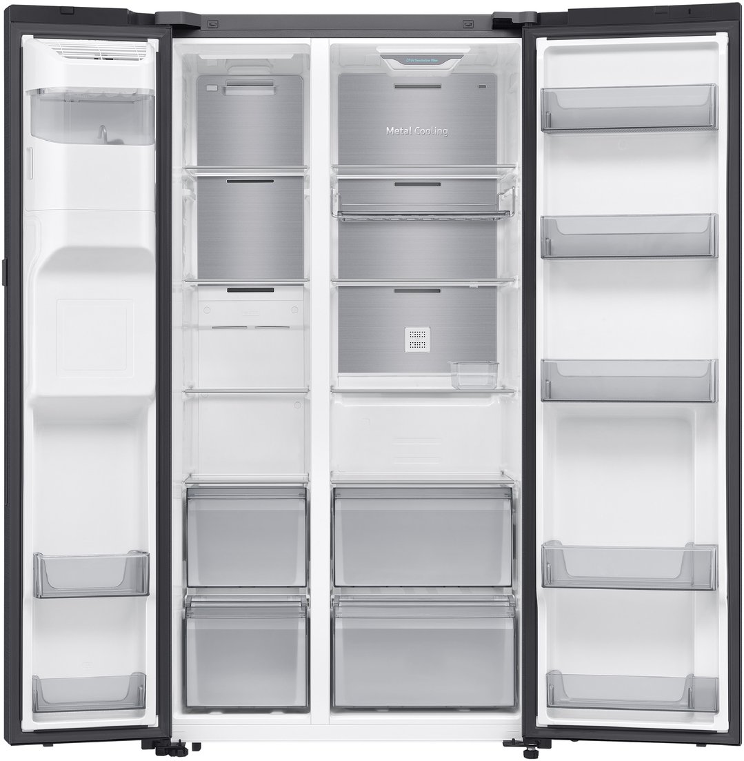 Samsung 615L Side-by-Side Refrigerator AI Home - Black SRS6500BA