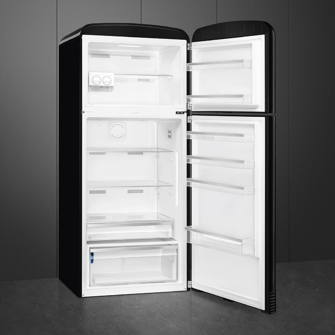 Smeg FAB 50 50’S Style Retro Refrigerator, Right Hand - Black FAB50RBL5AU