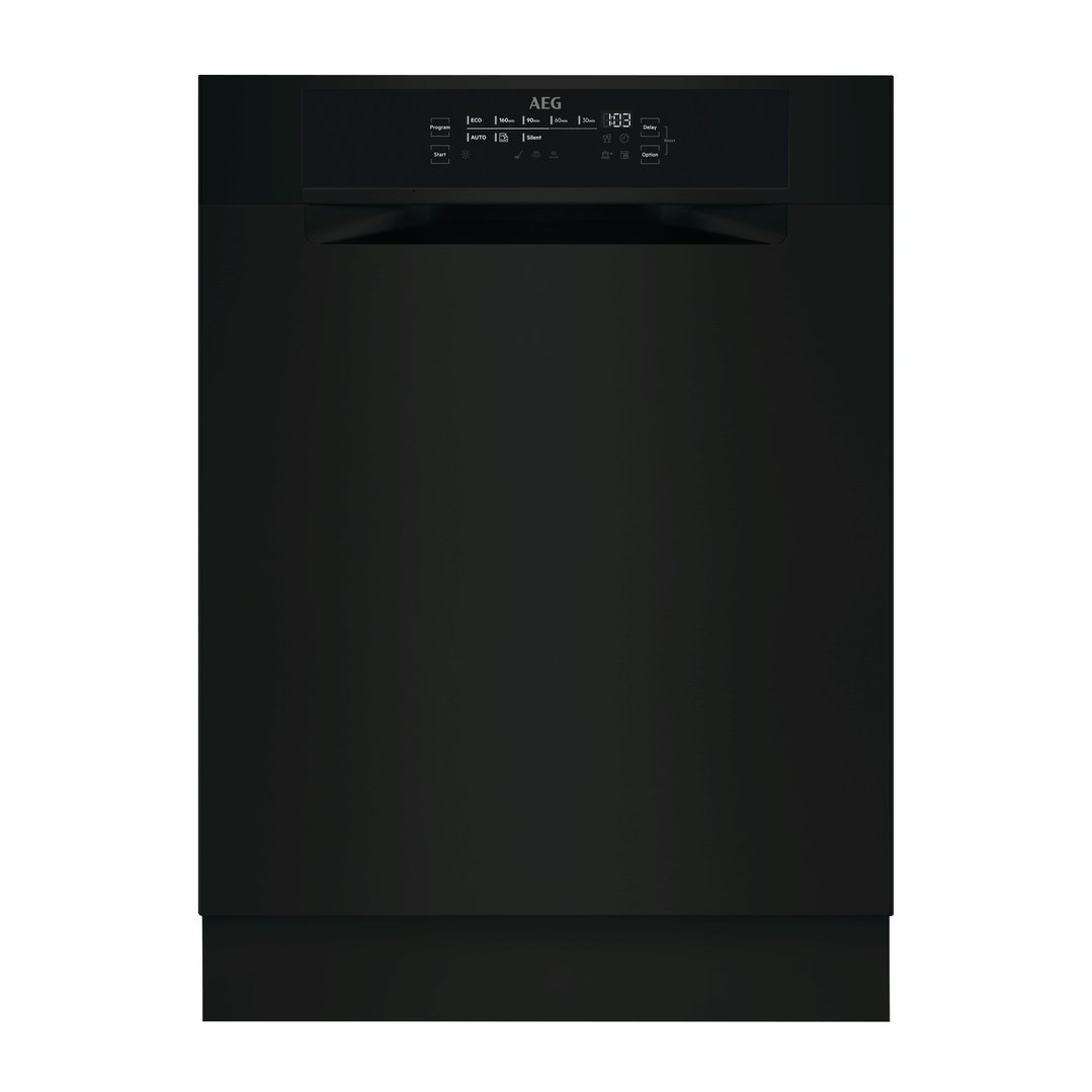 AEG 60cm Built-Under Matte Black Dishwasher FUF7590SMB