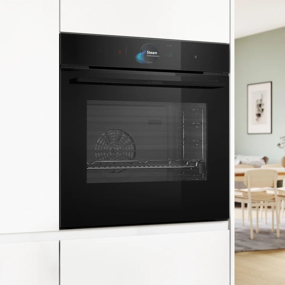Bosch Series 8 Built-in oven with steam function 60 x 60 cm Black HSG958DB1A