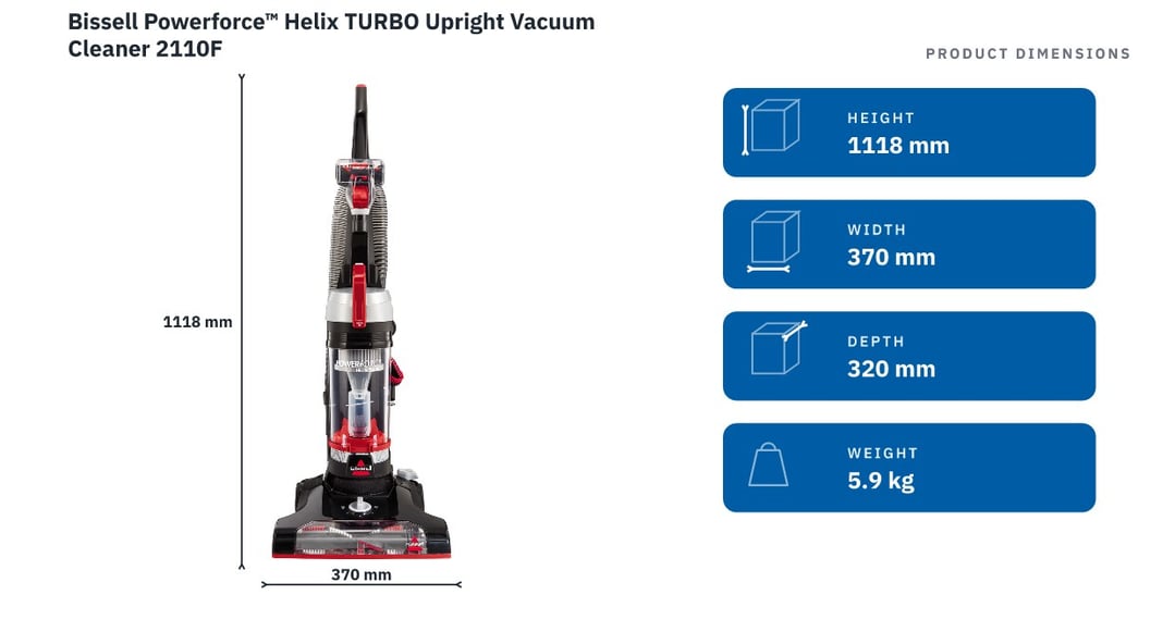 Bissell Powerforce™ Helix TURBO Upright Vacuum Cleaner 2110F