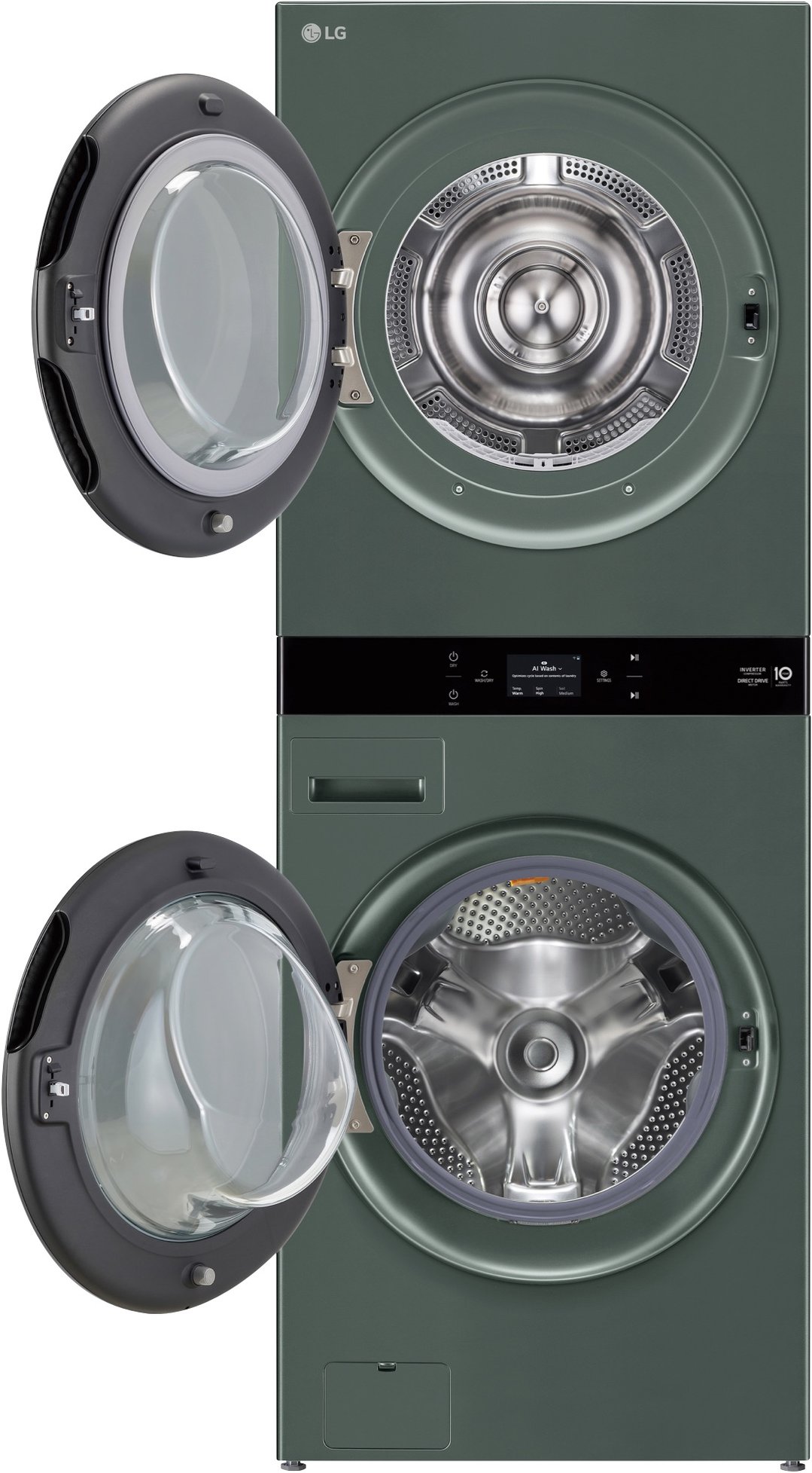 LG AI WashTower™ 19/10kg All-In-One Stacked Washer Dryer - Forest Green WWT-1910FGX