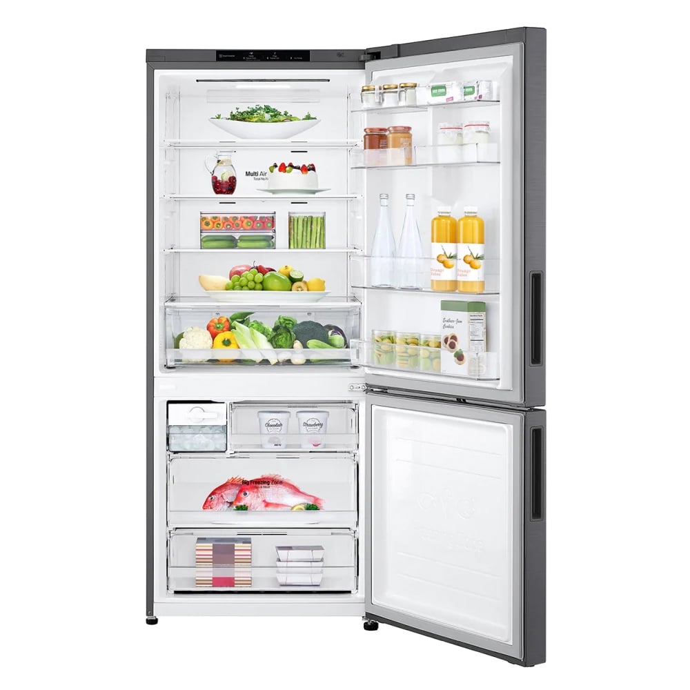 LG 420L Bottom Mount Fridge Dark Graphite. GB455UPLE