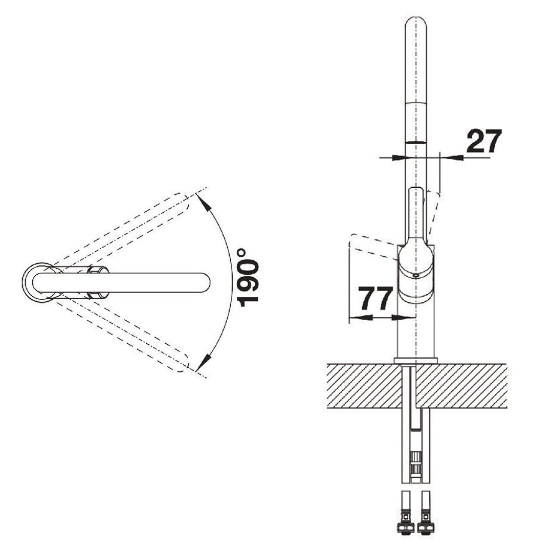 Blanco Goose Neck Pull Out Tap CARENAS