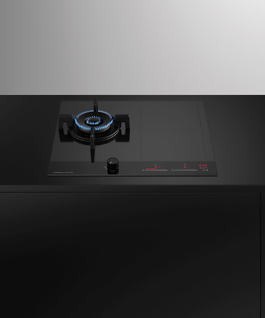 Fisher & Paykel 60cm Series 9 1 Burner + 2 Zone Hybrid Cooktop, 2 SmartZones, LPG CGI603DLPTB4