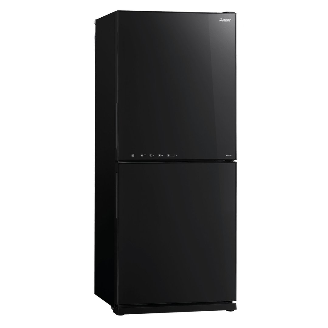 Mitsubishi Electric HGS Glass Series 421L Bottom Mount - Brilliant Black MR-HGS421EX-GBK-A
