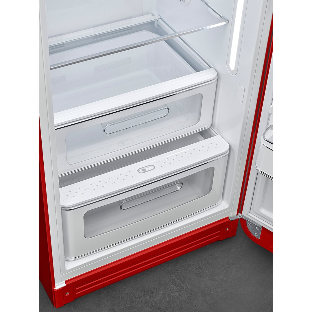 Smeg FAB 28 50’S Style Retro Refrigerator, Right Hand - Red FAB28RRD5AU
