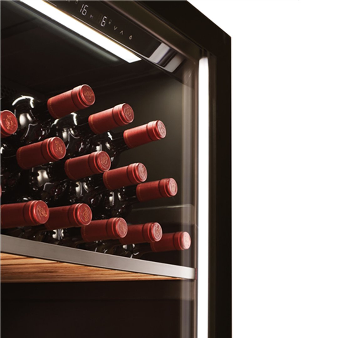 Vintec Premium 126 Bottle Wine Cabinet with Telescopic Shelves - Left Hinge VWM198PBA-L