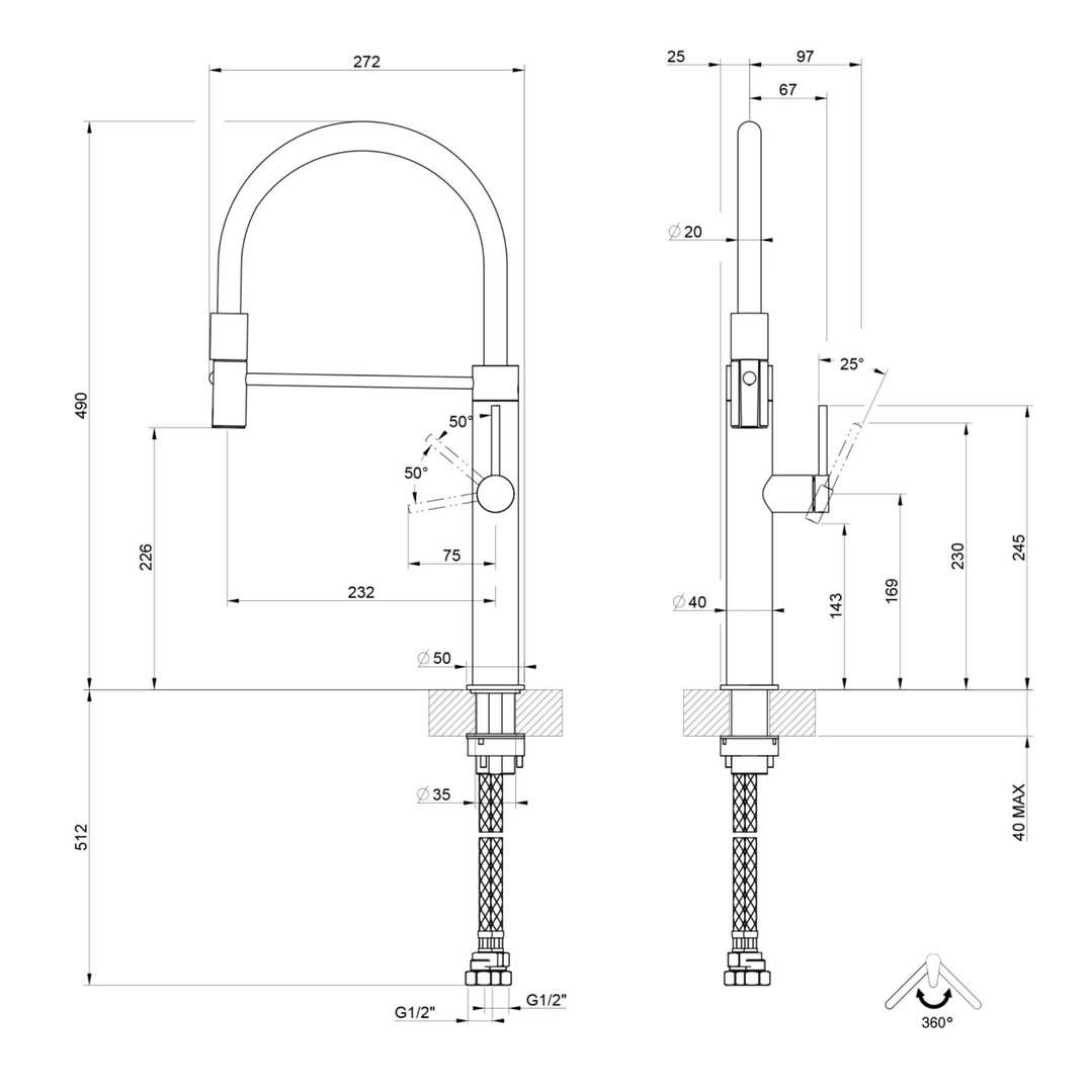 GESSI 316 Semi-Professional Copper Brushed PVD 60120-708