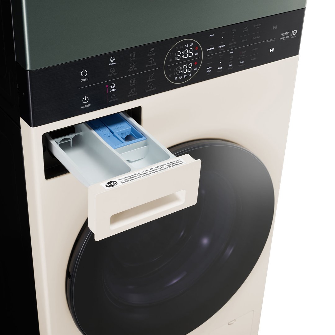 LG 12/9kg WashTower™ All-In-One Stacked Washer Dryer in Forest Green / Beige WWT-1209FGB