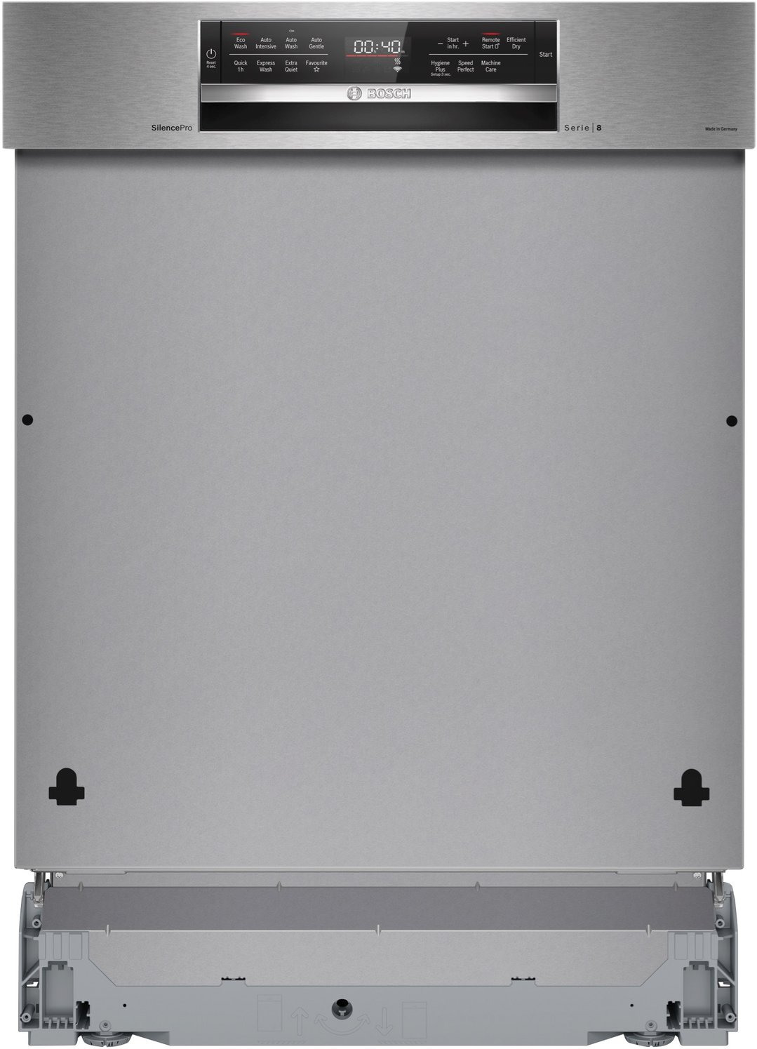 Bosch 60cm Series 8 Semi-Integrated Dishwasher Brushed Steel, Tall Tub SBI8ECS01A