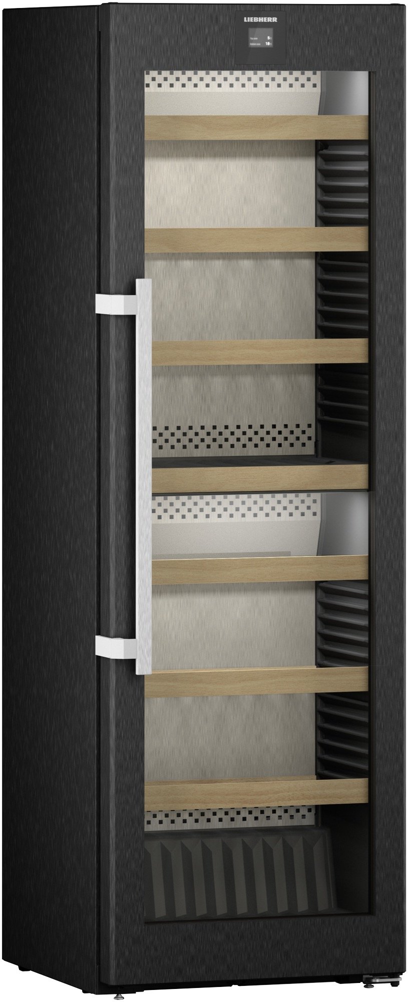 Liebherr 155 Bottle Dual Zone Wine Fridge - Black Steel WPBS5262RHH