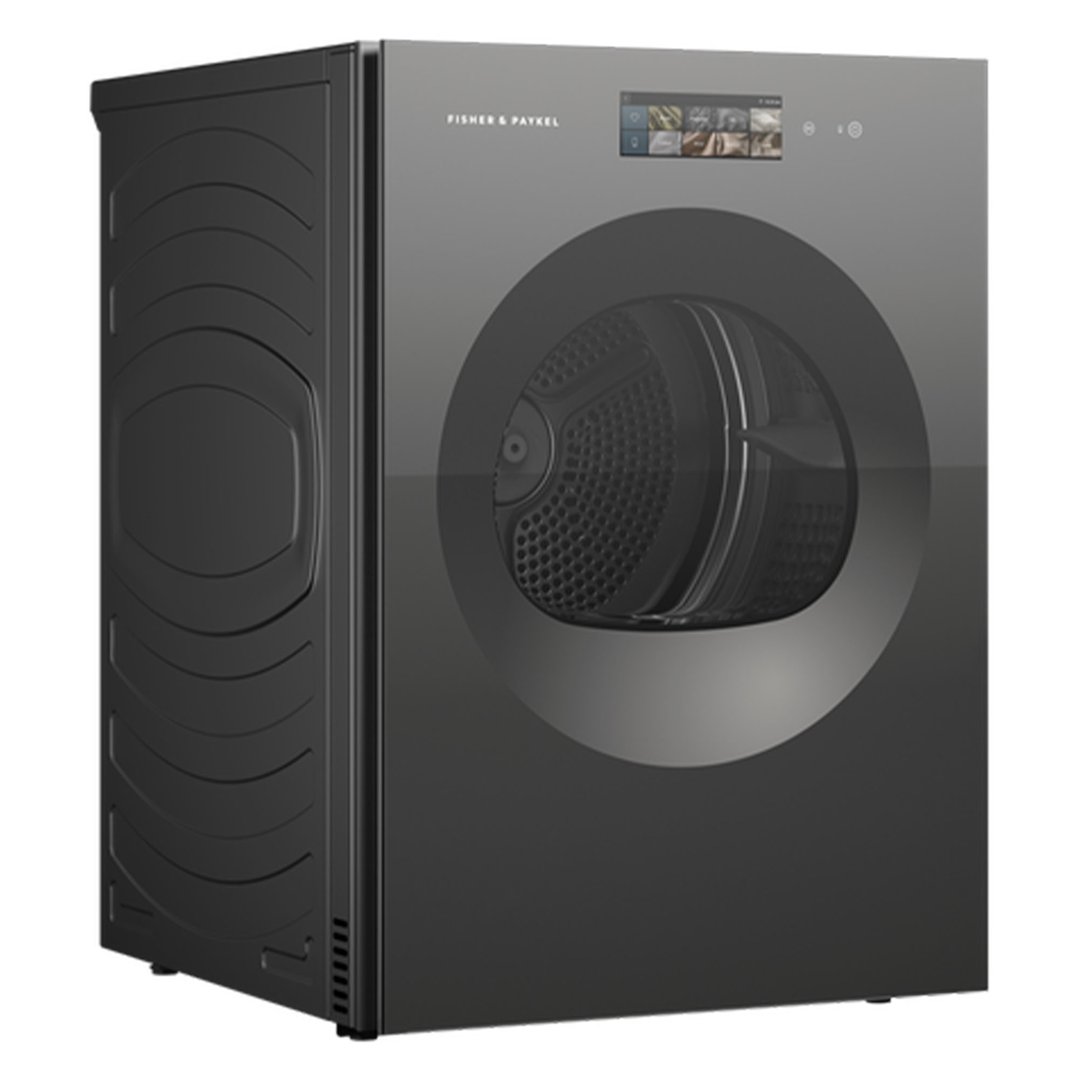Fisher & Paykel 10kg Series 7, Minimal Heat Pump Dryer, Woolmark Black, Grey Glass DH1060MZB5