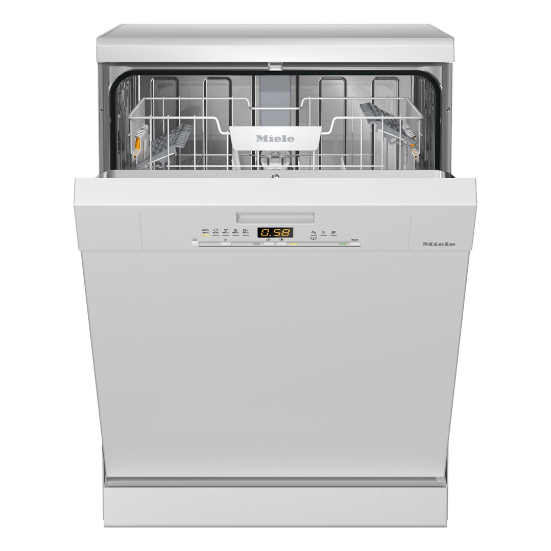 Miele 60cm Freestanding Dishwasher with QuickPowerWash Brilliant White G5000BKBRWS