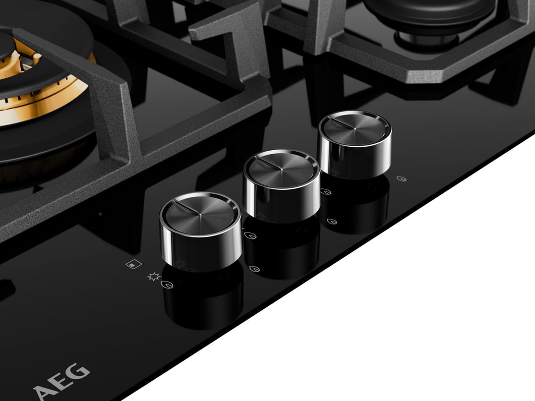 AEG 60cm 3 Burner Ceramic Glass Gas Cooktop HGC6366BB