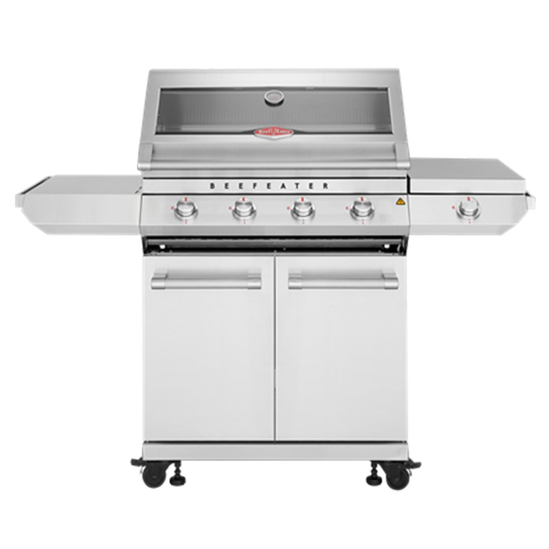 Beefeater 7000 Classic 4 Burner BBQ, Side Burner & Trolley, Stainless Steel BMG7642SA
