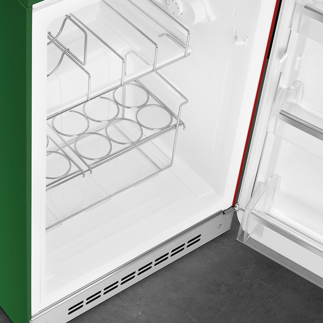 Smeg FAB10 50's Style Retro Refrigerator Right Hand Hinge - Italian Flag FAB10HRDIT6