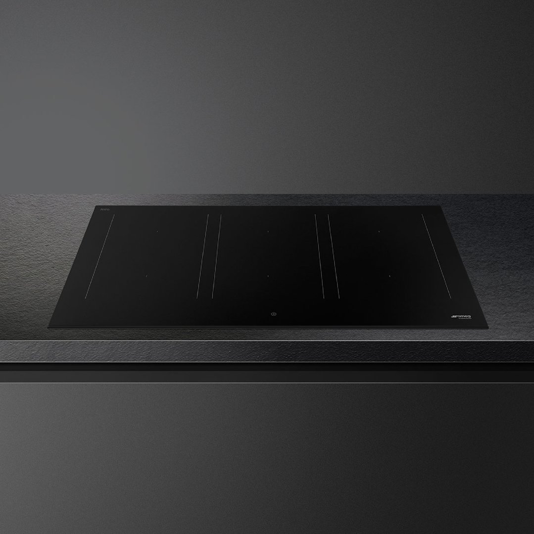 Smeg 90cm Classic Induction Cooktop with Autovent 2.0 - Matte Black SIM3964N