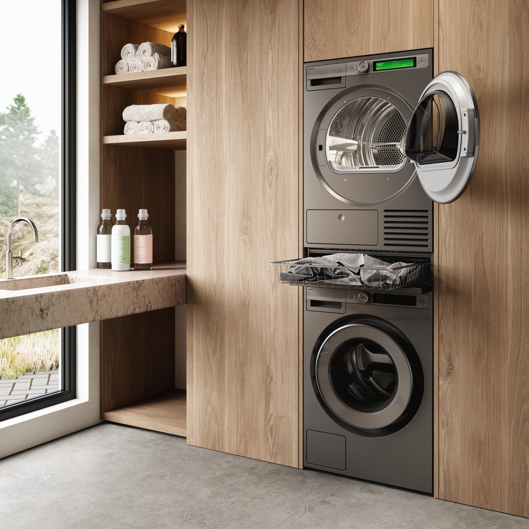 ASKO Pull-out Basket for Laundry Titanium HB150T