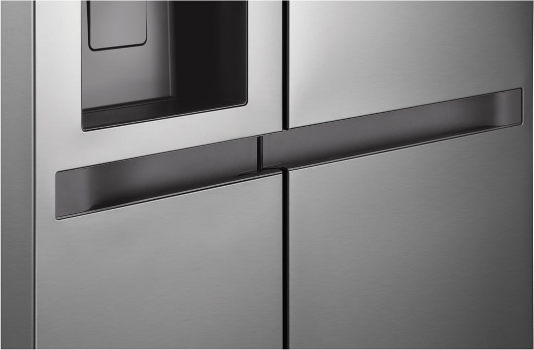 LG 641L Side by Side Fridge in Stainless Finish, Non-Plumbed GS-N599PL
