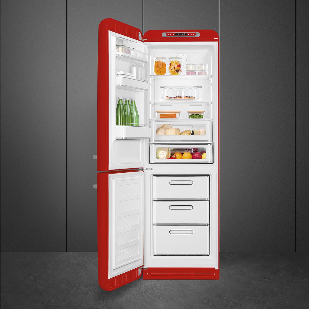 Smeg FAB 32 50’S Style Retro Refrigerator, Left Hand - Red FAB32LRD5AU