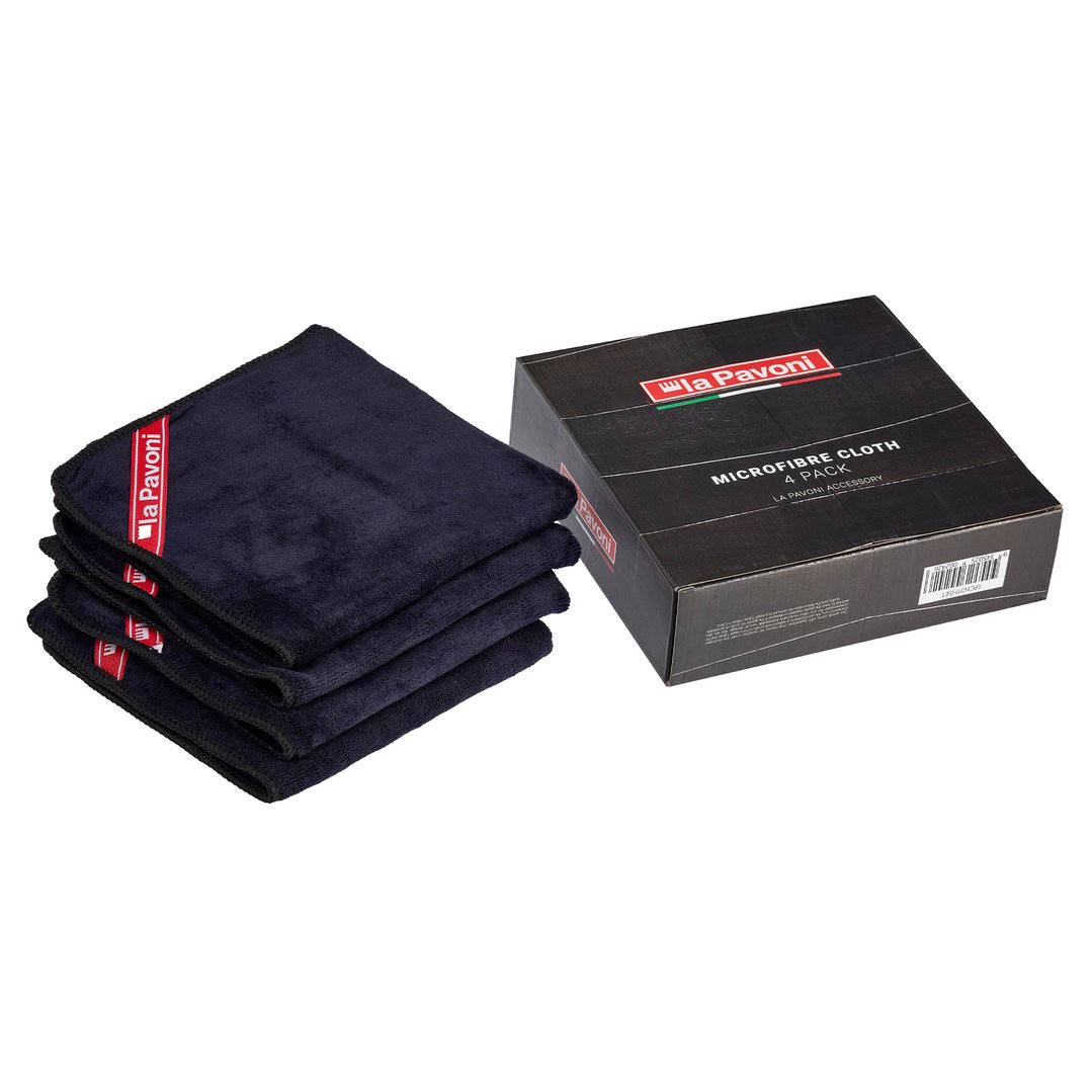La Pavoni 4pc set of microfibre cleaning cloths LPCLOTHSET
